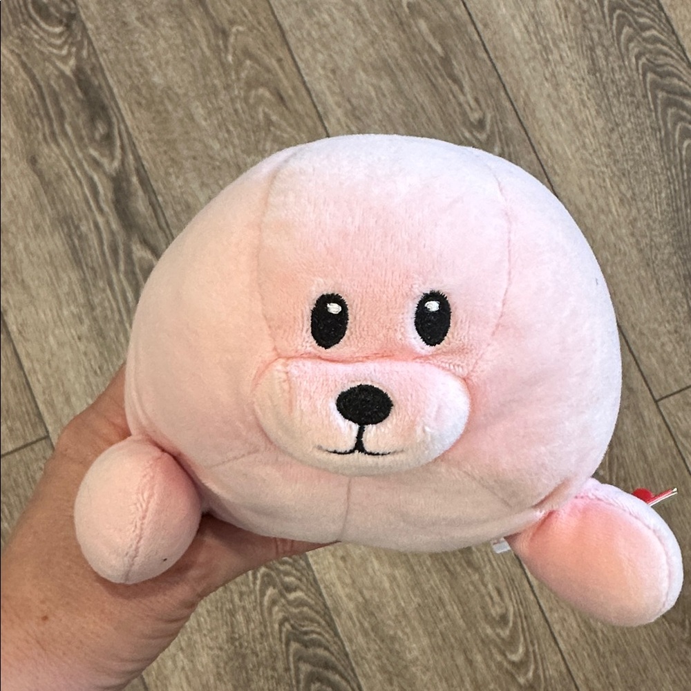 NWT Ty Baby Doodles Pink Plush Seal Manatee Soft 9” Stuffed Animal Retired